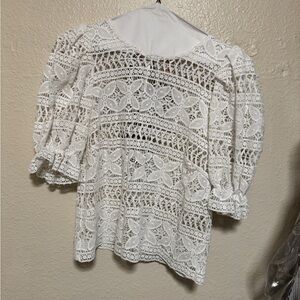 White lace blouse- Dolan size M